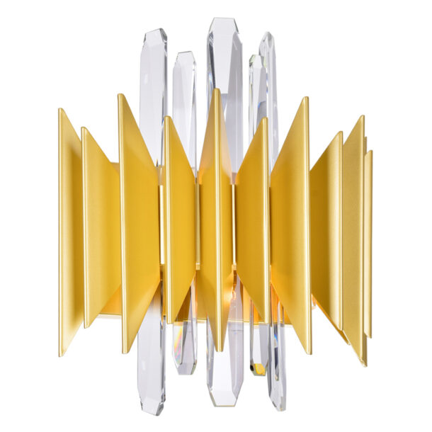 Cityscape 5 Light Wall Sconce With Satin Gold Finish - Image 2