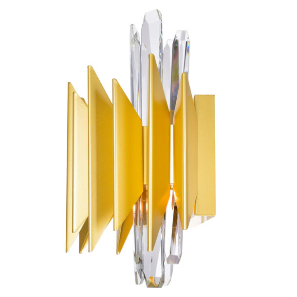 Cityscape 5 Light Wall Sconce With Satin Gold Finish - Image 3