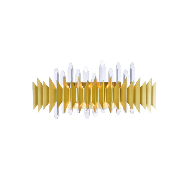 Cityscape 7 Light Wall Sconce With Satin Gold Finish - Image 2