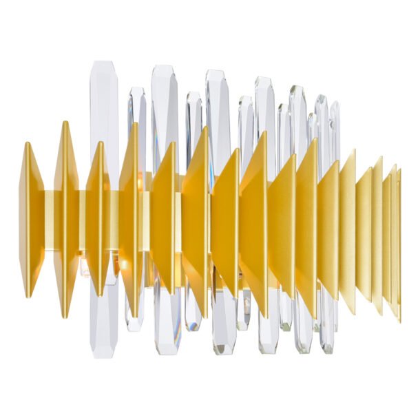 Cityscape 7 Light Wall Sconce With Satin Gold Finish - Image 3