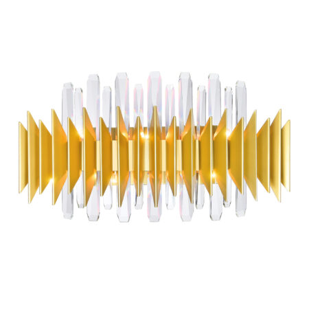 Cityscape 7 Light Wall Sconce With Satin Gold Finish
