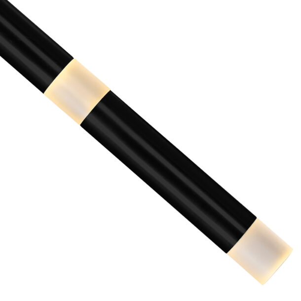 Flute 14 Light LED Chandelier With Black Finish - Image 4