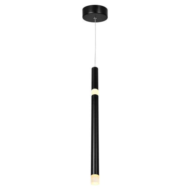 Flute 1 Light LED Pendant With Black Finish - Image 2