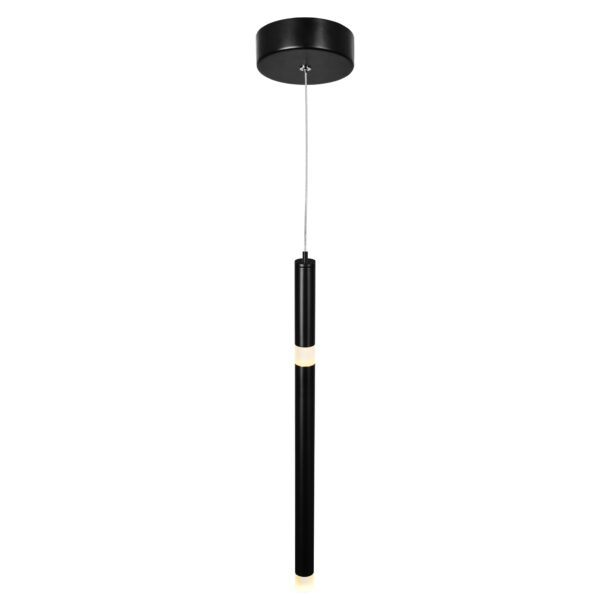 Flute 1 Light LED Pendant With Black Finish - Image 4