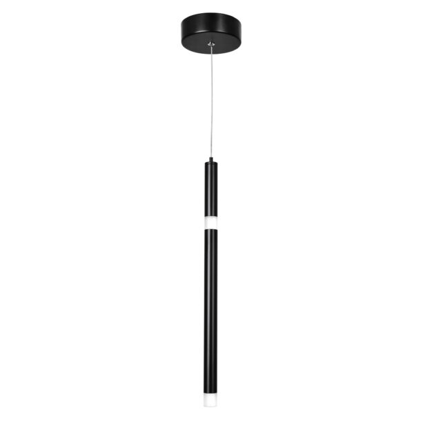 Flute 1 Light LED Pendant With Black Finish - Image 5