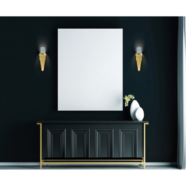 Catania LED Integrated Satin Gold Wall Light - Image 2