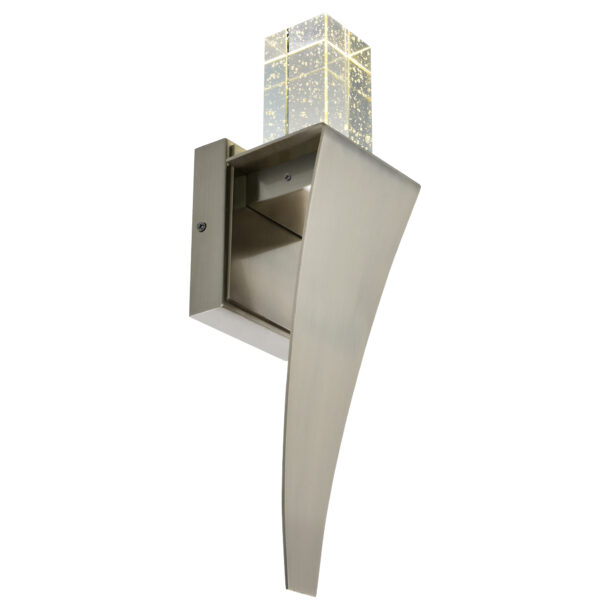 Catania LED Integrated Satin Nickel Wall Light - Image 2