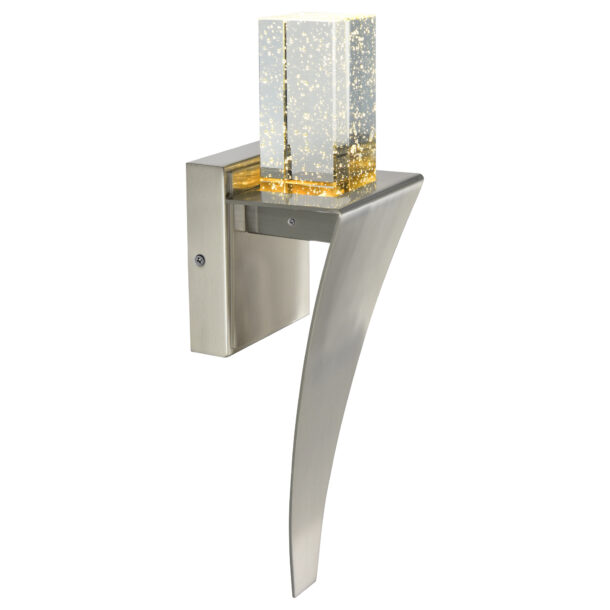 Catania LED Integrated Satin Nickel Wall Light - Image 3