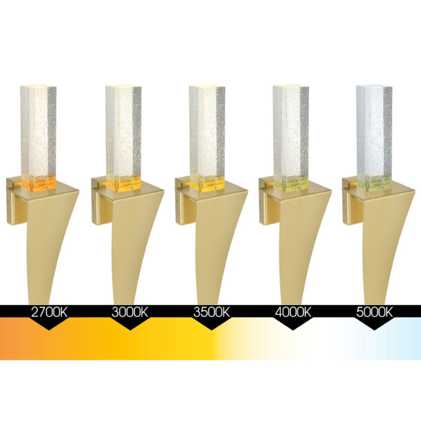 Catania Integrated LED Satin Gold Wall Light - Image 6