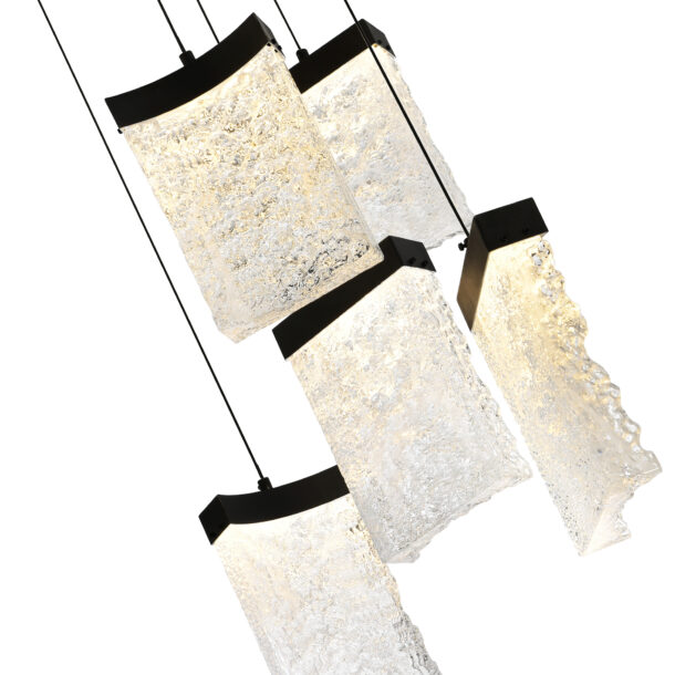 Lava Integrated LED Black Mini Pendant - Image 3