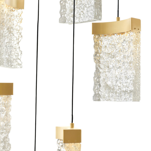 Lava Integrated LED Brass Mini Pendant - Image 3