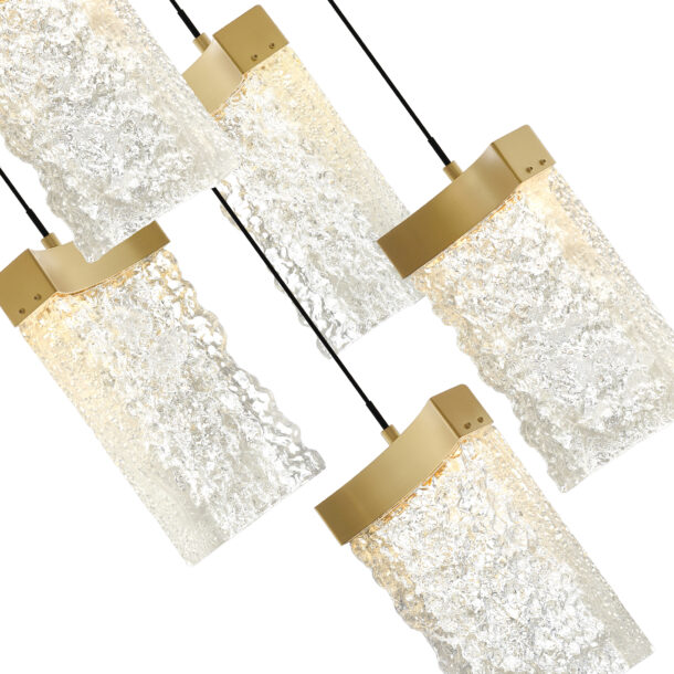 Lava Integrated LED Brass Mini Pendant - Image 5