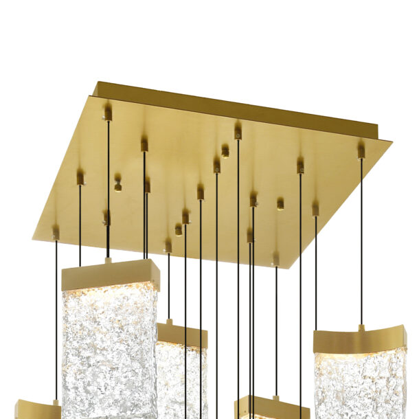 Lava Integrated LED Brass Chandelier - Image 6