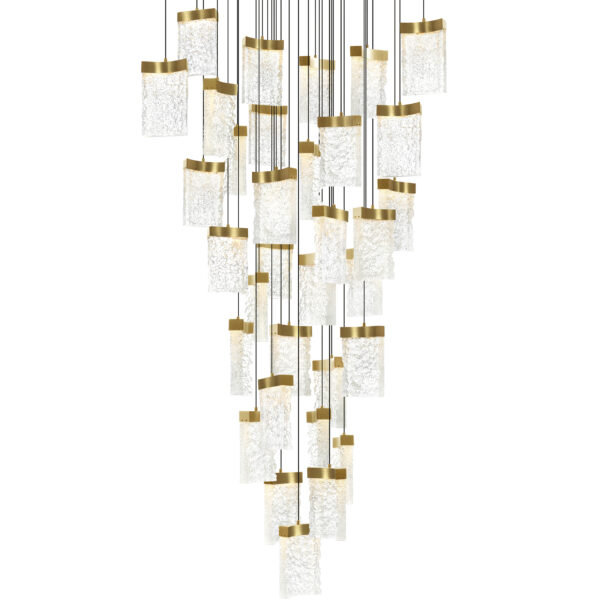 Lava Integrated LED Brass Chandelier - Image 2