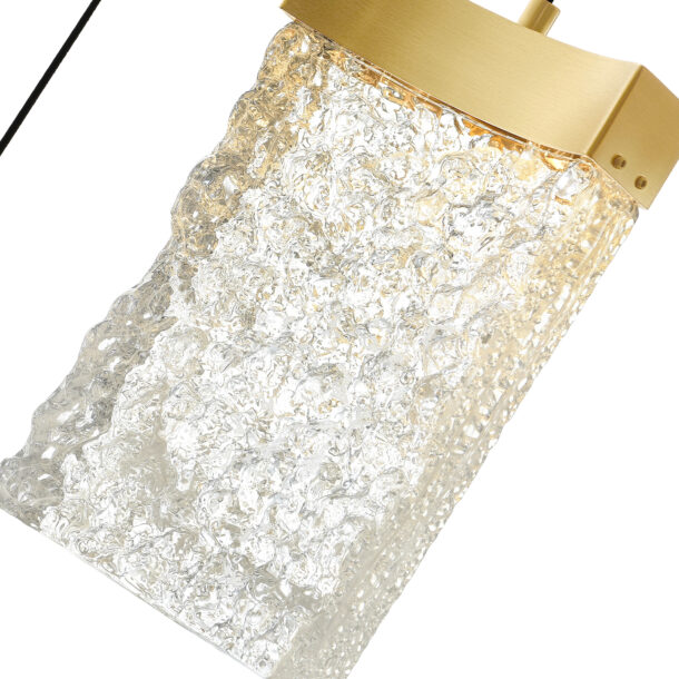 Lava Integrated LED Brass Chandelier - Image 4