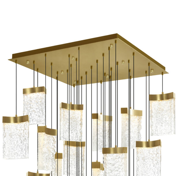 Lava Integrated LED Brass Chandelier - Image 5