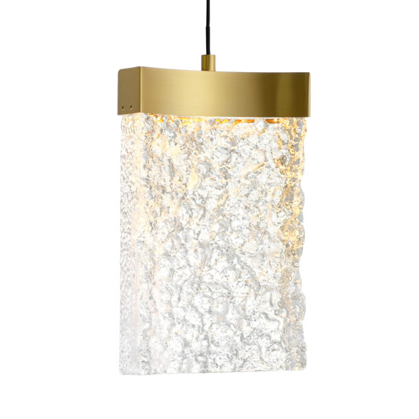 Lava Integrated LED Brass Mini Pendant - Image 2