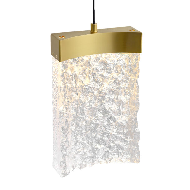 Lava Integrated LED Brass Mini Pendant - Image 3
