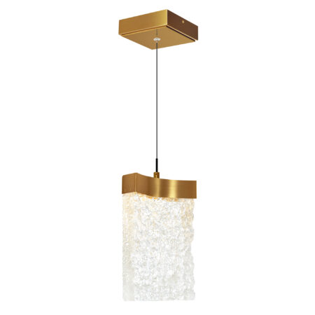 Lava Integrated LED Brass Mini Pendant
