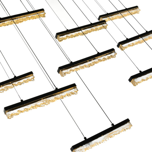 Stagger Integrated LED Black Chandelier - Image 4