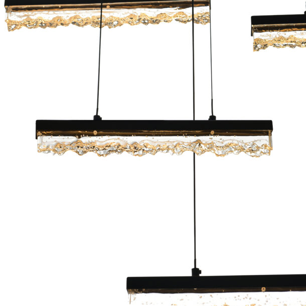 Stagger Integrated LED Black Chandelier - Image 5