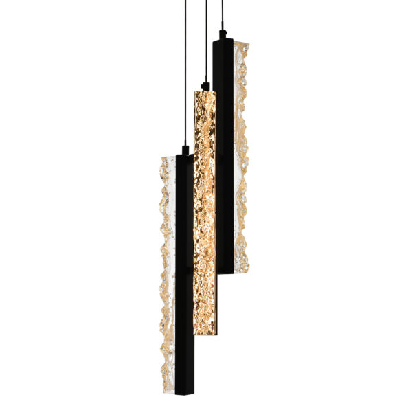 Stagger Integrated LED Black Mini Pendant - Image 2