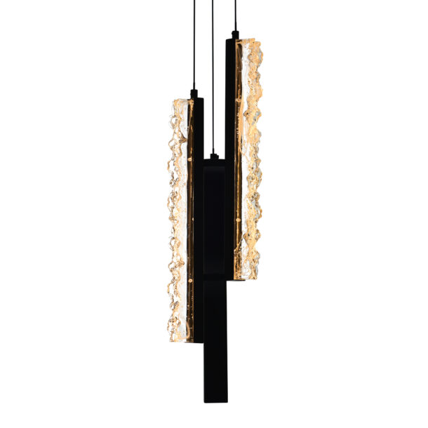 Stagger Integrated LED Black Mini Pendant - Image 3