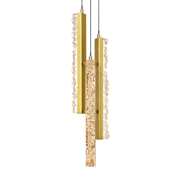 Stagger Integrated LED Brass Mini Pendant - Image 2