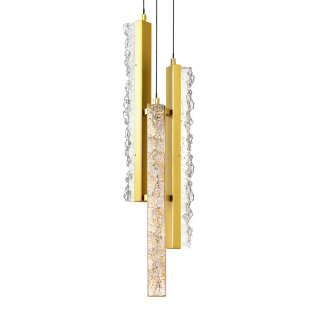 Stagger Integrated LED Brass Mini Pendant - Image 3