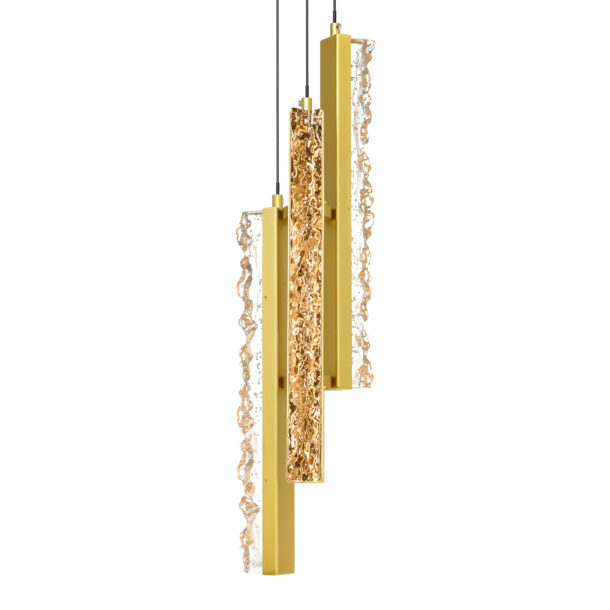 Stagger Integrated LED Brass Mini Pendant - Image 4