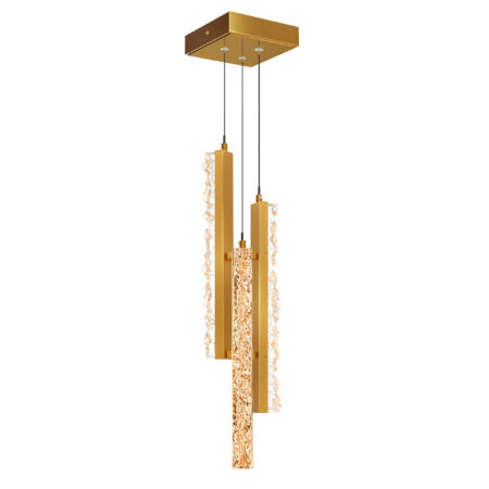 Stagger Integrated LED Brass Mini Pendant