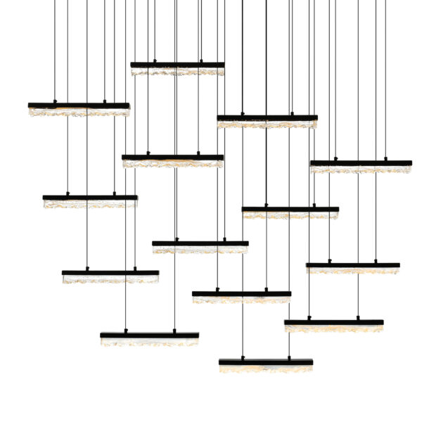 Stagger Integrated LED Black Chandelier - Image 8