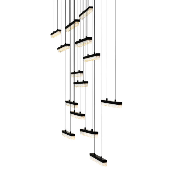 Stagger Integrated LED Black Chandelier - Image 7