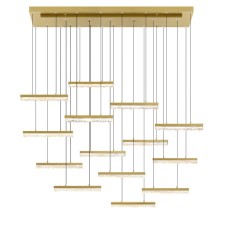 Stagger Integrated LED Brass Chandelier