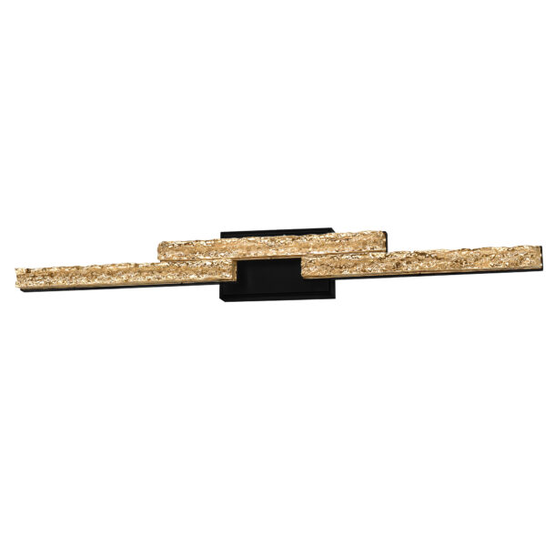 Stagger Integrated LED Black Vanity Light