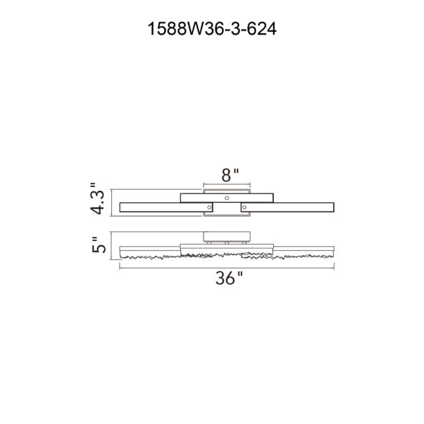 Stagger Integrated LED Brass Vanity Light - Image 6