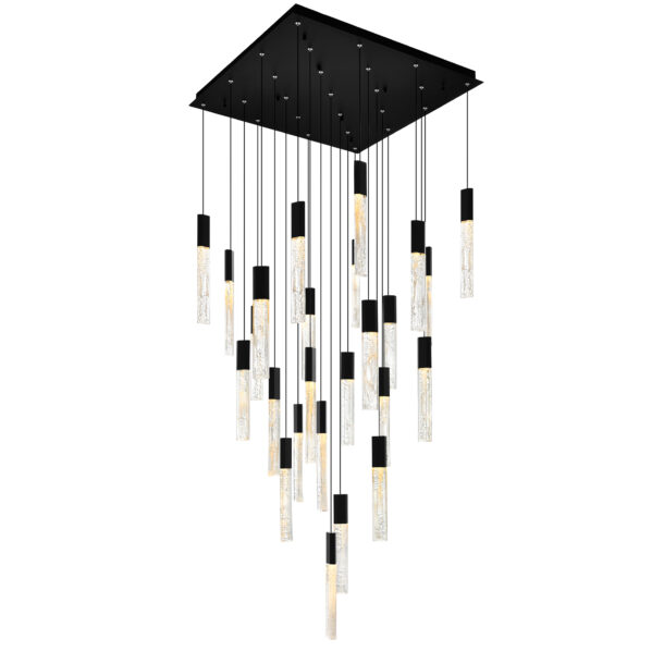 Greta Integrated LED Black Chandelier