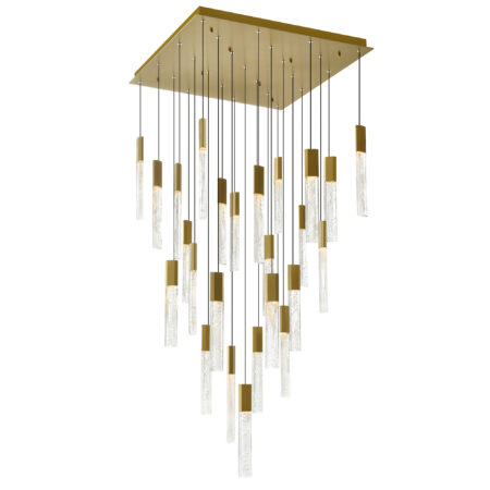 Greta Integrated LED Brass Chandelier