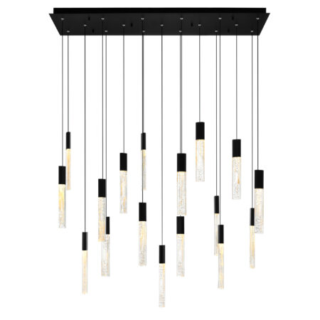 Greta Integrated LED Black Chandelier