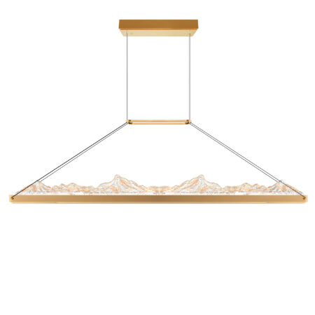 Himalayas Integrated LED Brass 49.5" Island/Pool Table Light