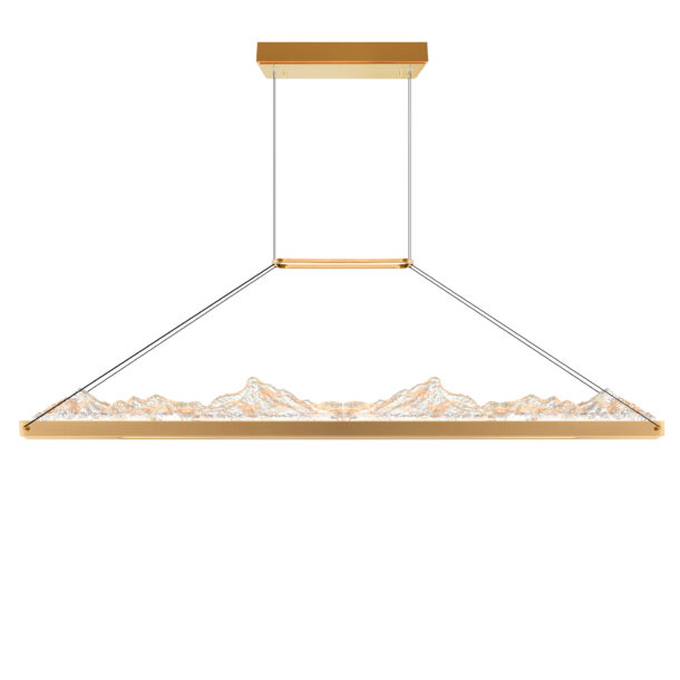 Himalayas Integrated LED Brass 49.5" Island/Pool Table Light