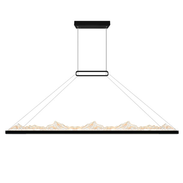 Himalayas Integrated LED Black Island/Pool Table Light 62"