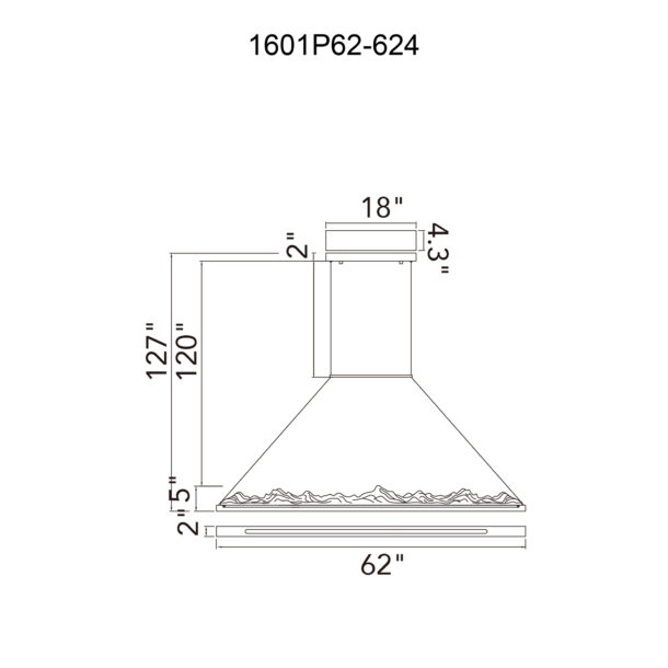 Himalayas Integrated LED 62" Brass Island/Pool Table Light - Image 5