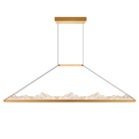 Himalayas Integrated LED 62" Brass Island/Pool Table Light