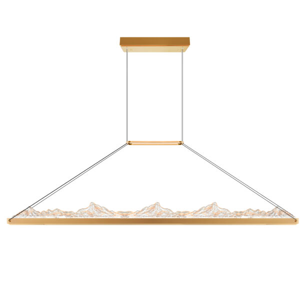 Himalayas Integrated LED 62" Brass Island/Pool Table Light