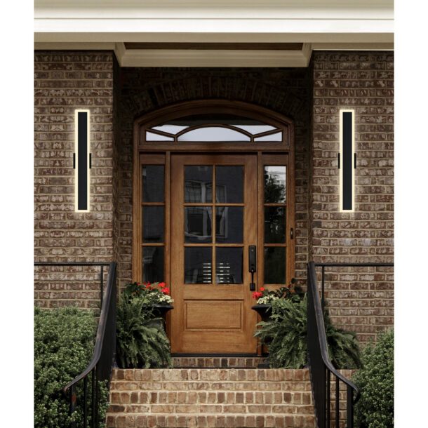 Malibu LED Integrated Black Outdoor Wall Light - Image 7