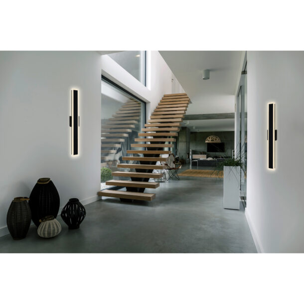 Malibu LED Integrated Black Outdoor Wall Light - Image 6