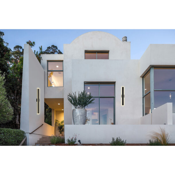 Malibu LED Integrated Black Outdoor Wall Light - Image 7