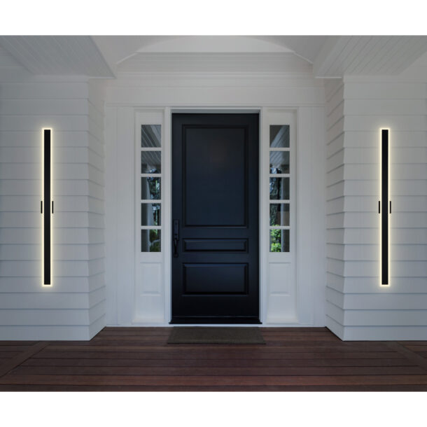 Malibu LED Integrated Black Outdoor Wall Light - Image 8
