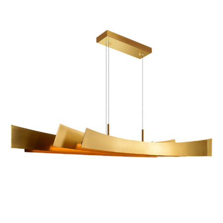 Candora Integrated LED Brass Island/Pool Table Light 50"